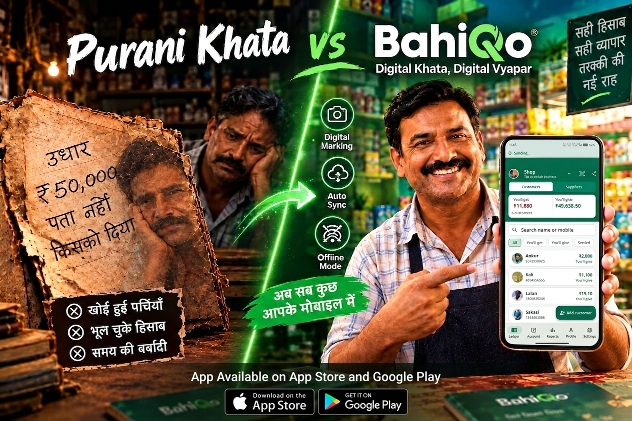 BahiQo ad — from paper khata to digital clarity